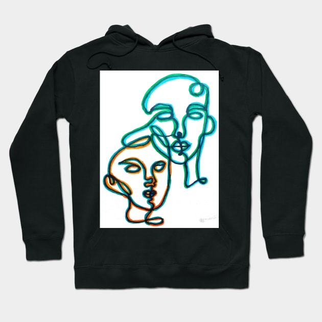 Abstract Faces Hoodie by emmabielawa
